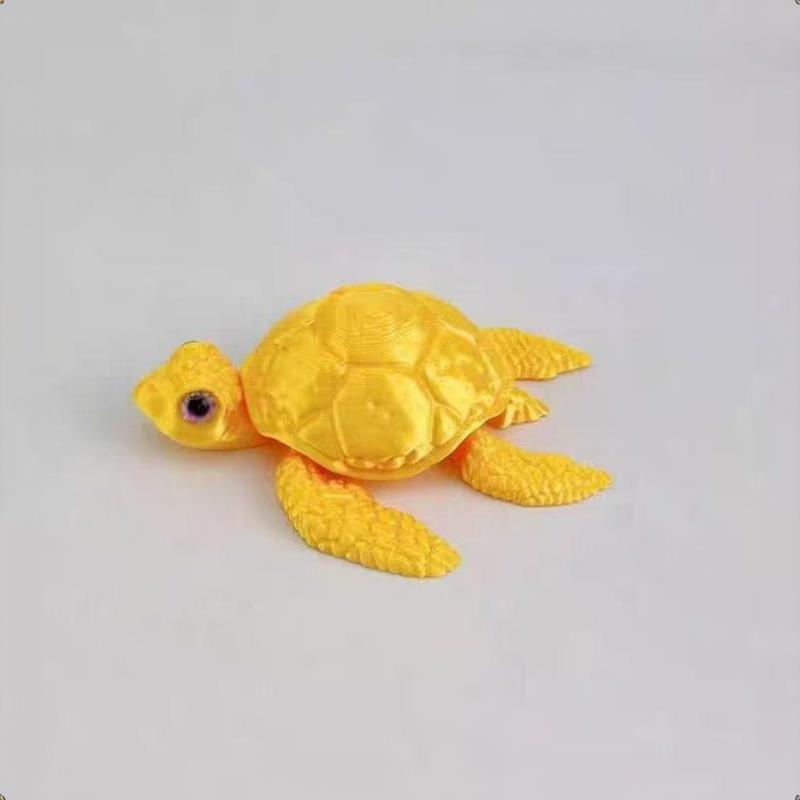 3D-gedruckte Schildkröten-Dekoration, Ornament, bunt, entzückend, PLA-Material, Kunstfigurine für Schlafzimmer, Schreibtischdekoration