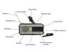 Solar-Powered Hand-Crank Multifunction Emergency Radio with Flashlight