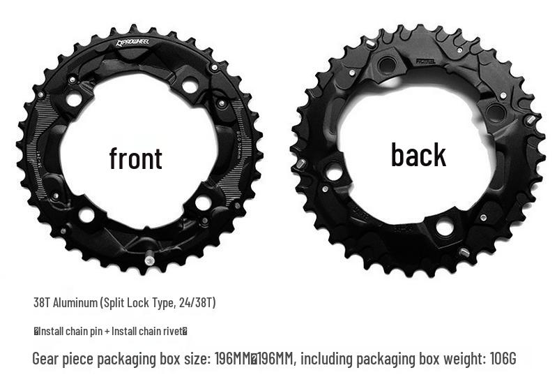 Prowheel 10/11-Speed Mountain Bike Crankset with Hollow Design and 26T/36T/38T Chainring for Bicycle Repair.