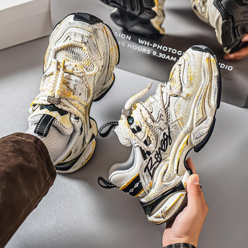 Pantofi Sport Casual de Modă pentru Bărbați, cu Top Jos, Pantofi Sport cu Talpă Groasă Confortabili pentru Studenți, Pantofi de Baschet Clasici Respirabili pentru Băieți