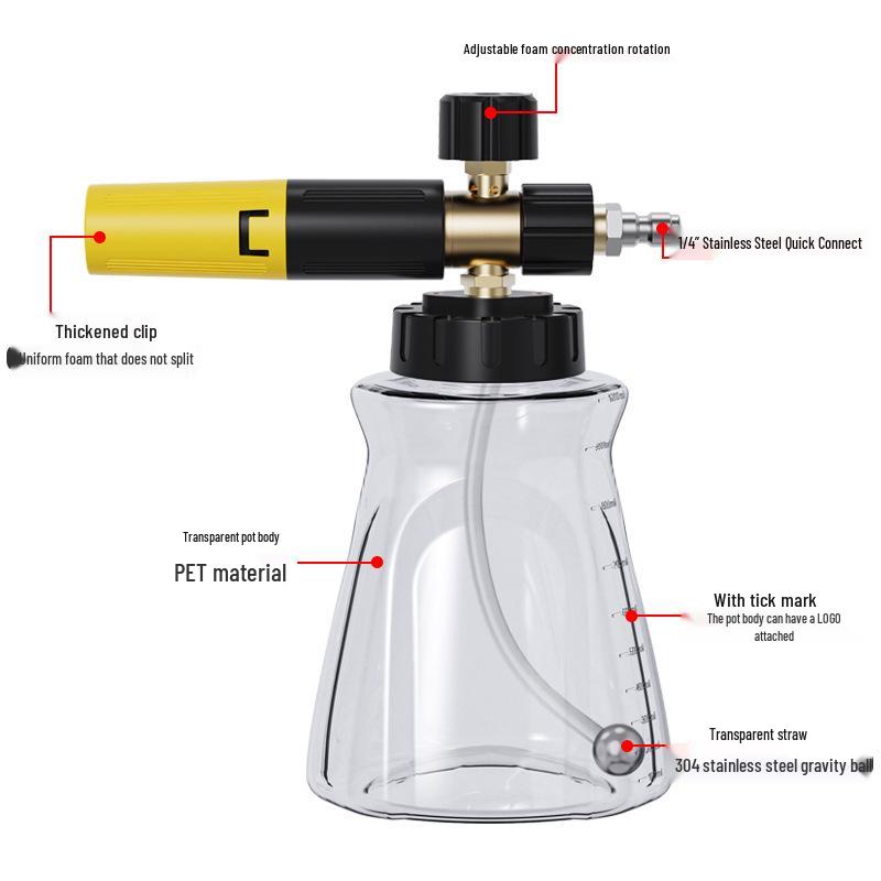 Adjustable Foam Cannon High-Pressure Washer Spray Bottle (1000ml)