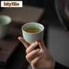100ml Relief Lotus Branch Teacup Zen Tea Bowl Single Cups Tea-tasting Personal Cup Jianzhan Master Cups Cafes Supplies Craft