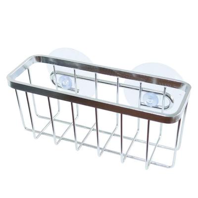 Stainless Steel Sponge Holder Suction Cup Sink Rack Kitchen Organizer for Sponge Brushes