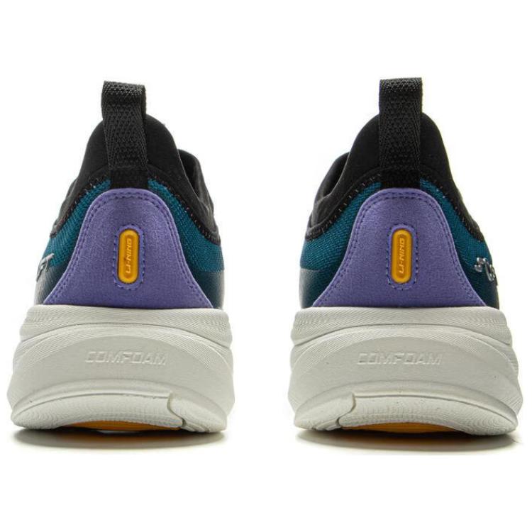 New LiNing SOFT GO 2 Cushioning Anti-Slip And Wear-Resistant Low-Top Casual Shoes Men's Green Purple AGLV005-10