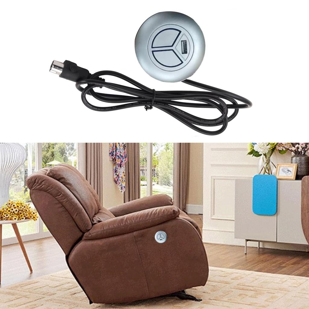 2-przyciskowy okrągły przełącznik ręczny z portem ładowania USB do elektrycznego fotela rozkładanego, kontrolery podnoszenia sofy, zamiennik