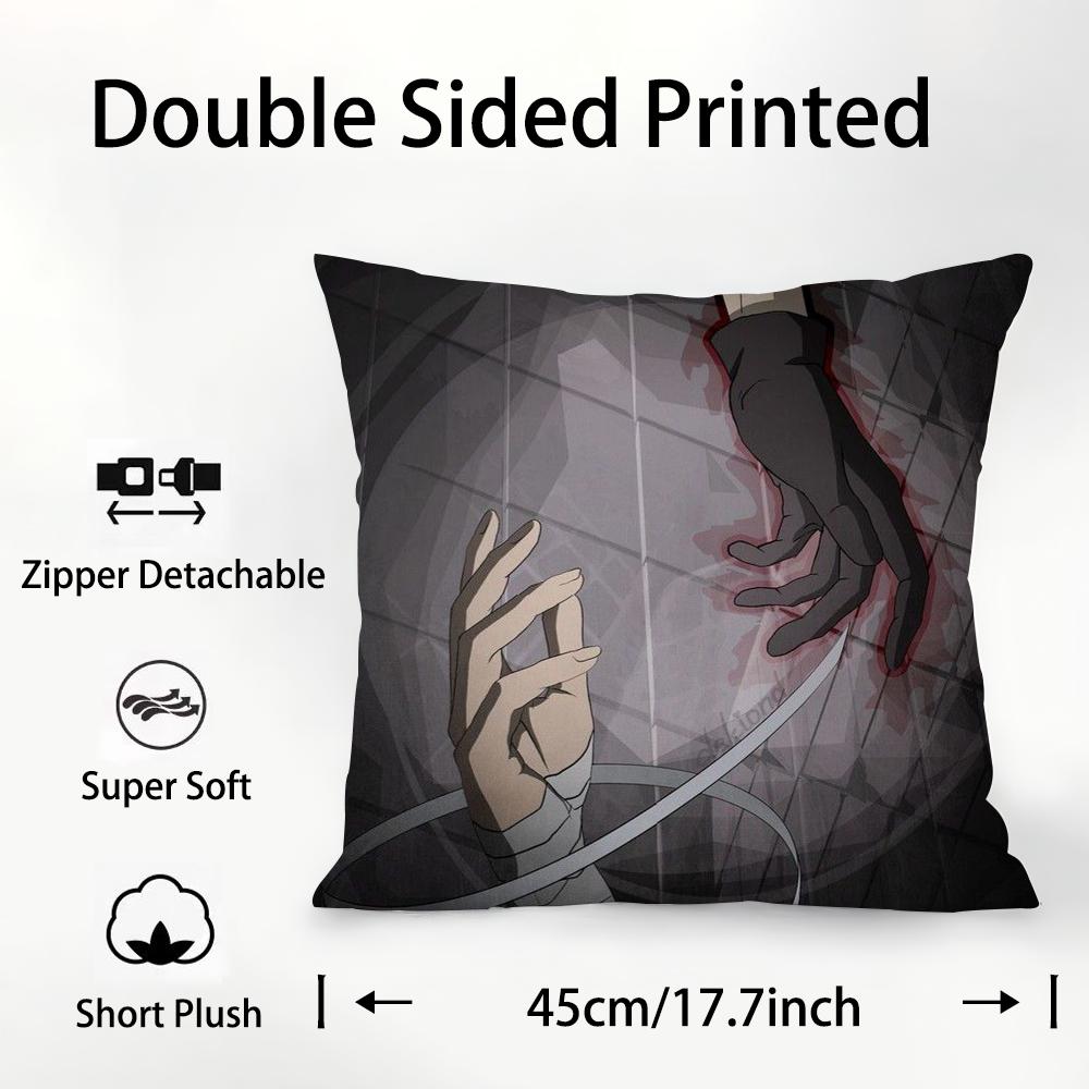 

Подушка Бунго Бродячие псы Плюшевая Ткань Мягкий Двусторонний Принт Наволочка Чехол для Подушки Диванная Подушка Чехлы для Декоративных Подушек 12x12Inch