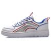 Li Ning Synthetic Leather Cushioning Lightweight Low top Skateboard Shoes Women's White Red Blue AGCP128-4