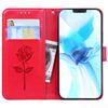 Rose Leather Wallet Flip Case For iPhone XS XR X 11 12 13 Pro Max 15 14 7 8 Plus Mini SE 2020 Cover Funda