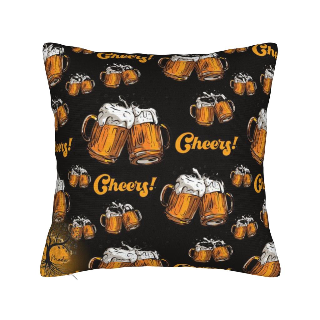 Soft and Sweet Home Beer Pattern Decor Pillowcases Accessories  Pillow Cover Square Multiple Sizes