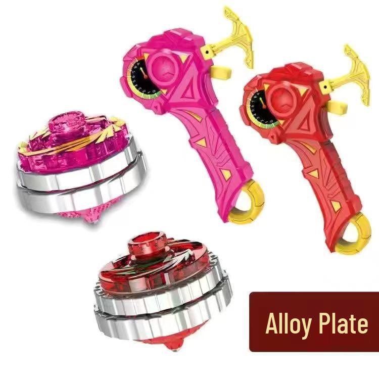 Free Shipping Dual Alloy Burst Gyro Toy - Magic Light Pull String Battle Gyro