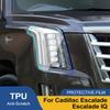 High-Gloss Smoke Black TPU Headlight Protective Film for Cadillac Escalade /IQ Pre-Cut PPF Anti-Scratch Vinyl Wrapping Kit