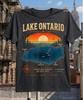 Vintage Retro Lake Ontario Shirt Lake Ontario Canada Map T-Shirt