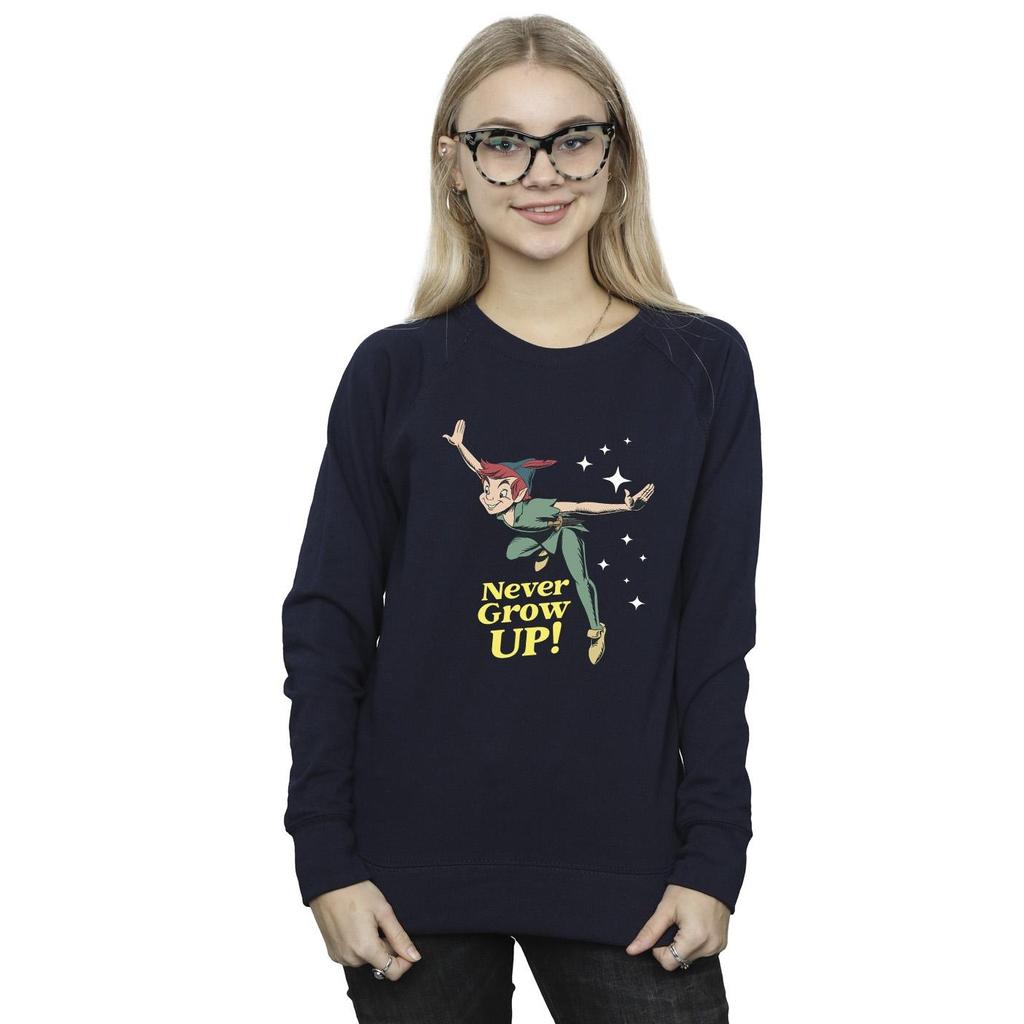 Disney Womens/Ladies Peter Pan Never Grow Up Sweatshirt