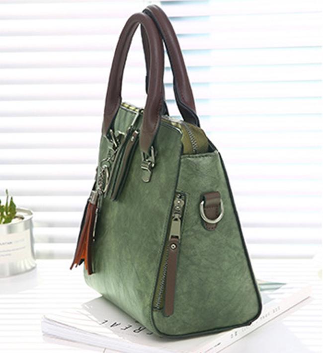 Leather HandBags Women Tassel Crossbody Shoulder  Bags Tote