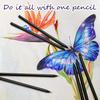 12 Rainbow Gradient Magic Pencils - Vibrant Graffiti and Painting Markers, Kawaii Creative Writing and Art Supplies, Stationery, Colorful Writing Pens