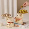 Cat-Shaped Snack and Fruit Tray - Light Luxury Ornament for Desk or Bar