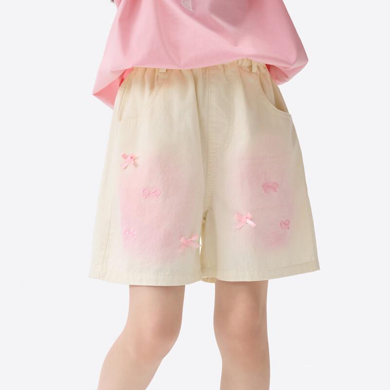 

Girl s Sweet Gradient Bowknot Loose Fit Capri Pants 170