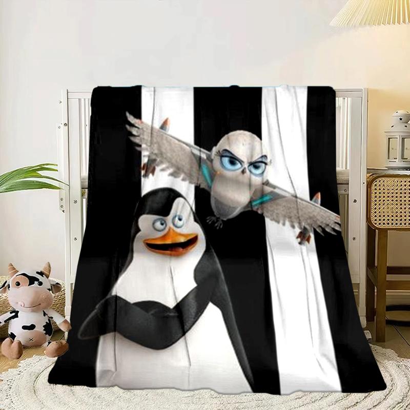 Coperta avventura pinguini Coperta in flanella per letto, divano, Campeggio, Escursionismo, Essenziali per picnic, regalo per la famiglia Regali per fan