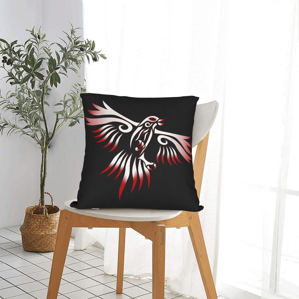 Tribal Raven Edda Pillow Cover Comfy Cushion Cover Kawaii Pillow Case For Wedding Party Home Decor