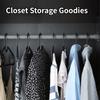 Plastic Hangers Clothes Hanger for Closet,Lightweight Space Saving Laundry Racks,Durable Black Coat Rack with Hook for Home Dorm