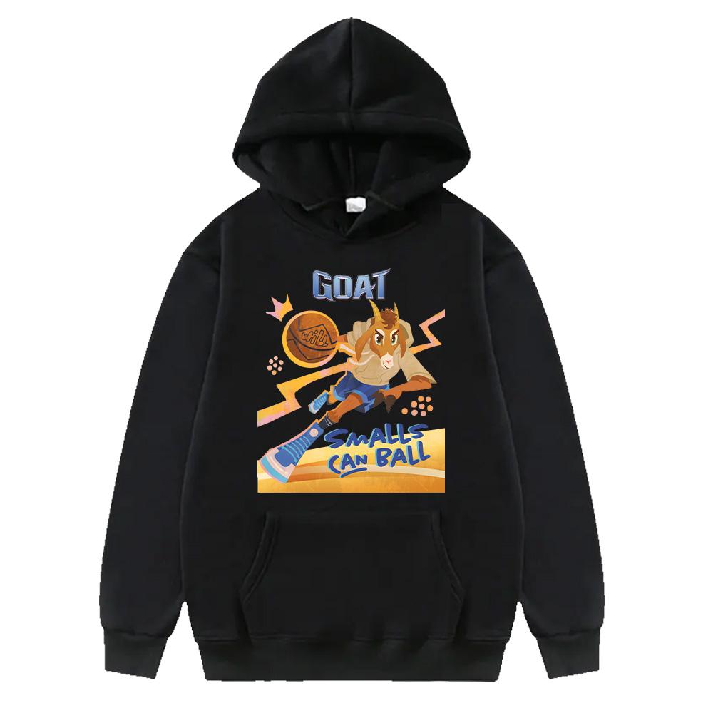 

Коза 2026 Фильм Мультяшный Принт Худи Одежда с Длинным Рукавом Мода Аниме Осень Зима Модные Пуловеры XS чёрный