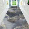 Luxury Beige Rectilinear Shaggy Aisle Runner Rug - Polyester, Non-Slip, Durable Easy Clean Heavy for Hotel & Home Corridors - Multiple Sizes Available