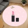 1pc Lipstick Star Round Chair Mat Area Rug - Non-Slip, Floor Mat for Office, Bedroom, and Indoor Decor C1118046