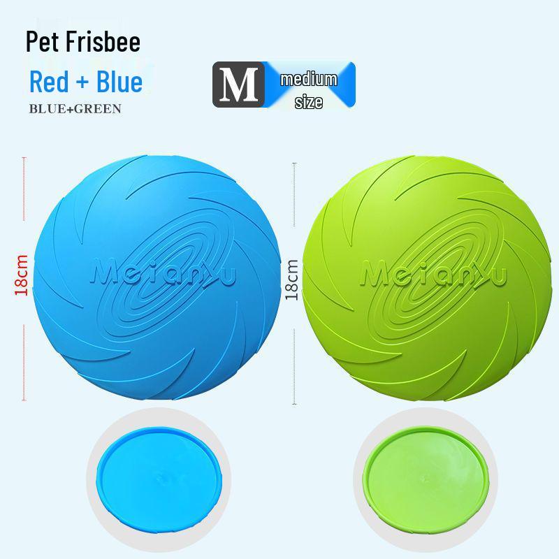 Silicone Bite-Resistant Floating Dog Frisbee Toy for Training Border Collies & Large Dogs