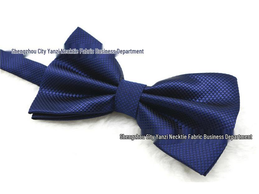 Korean Style Double Layered Solid Color Bow Tie for Men's and Women's Formal or Wedding Wear