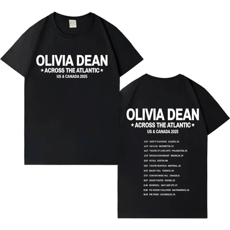 Singer Olivia Dean 2025 Fashion Short Sleeve TShirt Unisex HipHop Loose Cotton Casual Comfortable TShirt Streetwear S