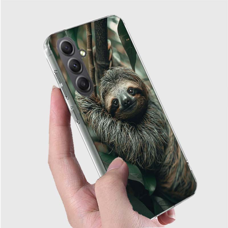 Cute Sloth Phone Case for Samsung A16 A26 A36 A56 A17 A37 A57 A07 A06 A02S A03 A04S A05S Galaxy Note 20 10 A50S A71 A51 A31 A30
