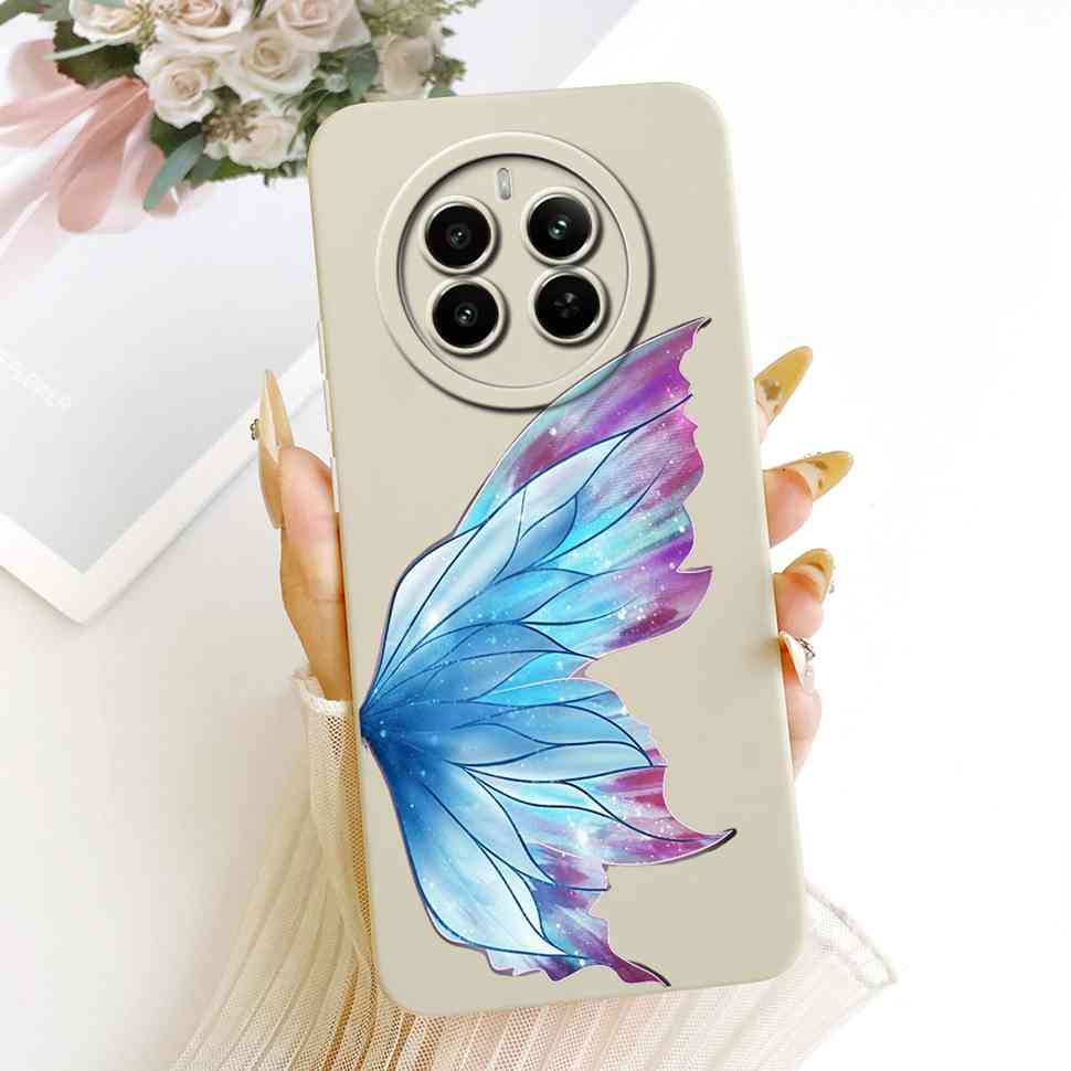Für Realme 12 Pro 5G Hülle Bunte Blumen Rückseite Weiche Silikon Handyhülle Für Realme 12 Realme12 Pro RMX3842 Taschen Coque Capa