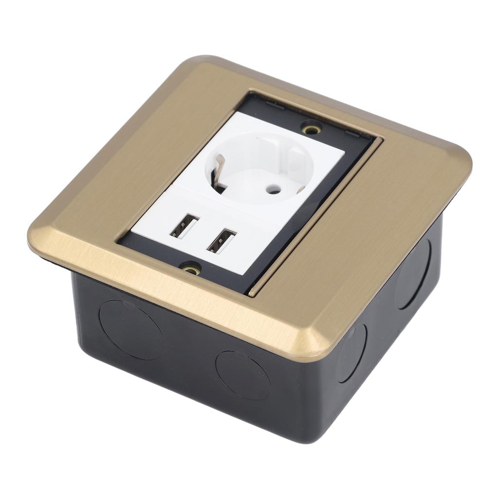 Table Connection Box Conference Room Countertop Desktop Socket Outlet Strip EU Standard 2 Hole with 