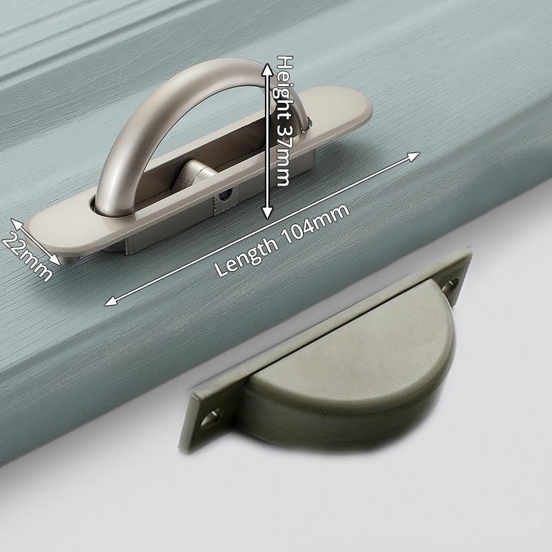 KAK Tatami Hidden Door Handle Pearl Nickel Zinc Alloy Recessed Flush Pulls Cover Floor Cabinet Handle Furniture Handle Hardware