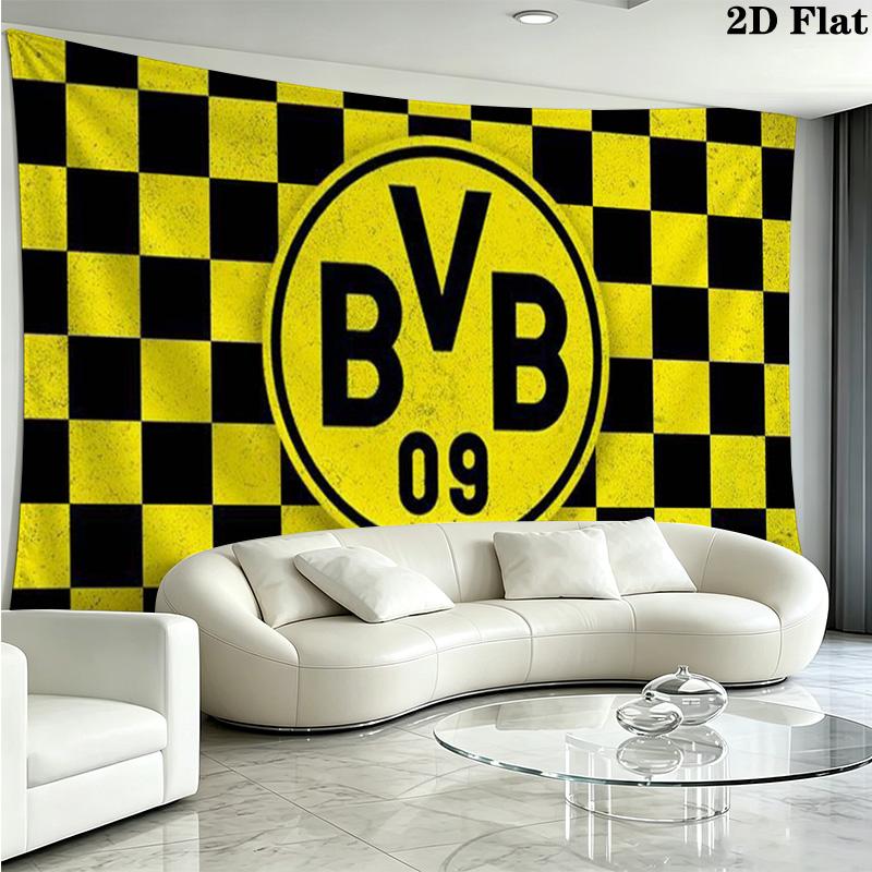 Borussia Dortmund Wall Tapestry Aesthetic Wall Hanging Printed Fabric Blanket Decorative Tapestries for Bedroom Living Room Home Decor
