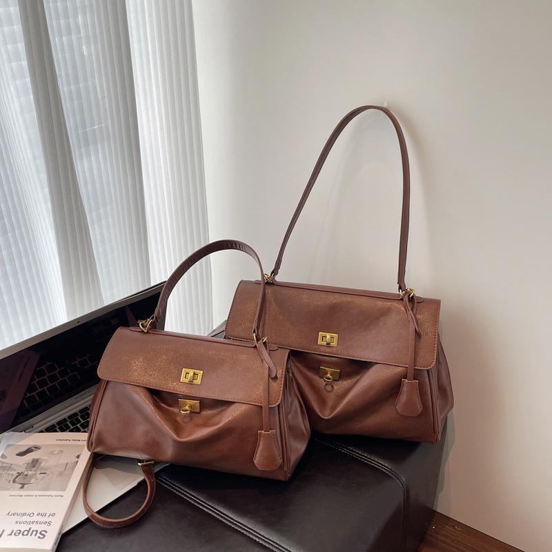 

Новая модная сумка-тоут для поездок на работу, высококлассная наплечная сумка-мессенджер, женская универсальная сумка большой вместимости оптом small (30 * 11 * 18) темно-коричневого