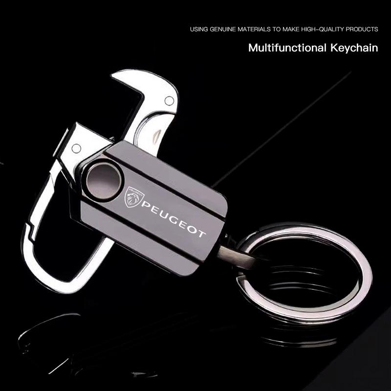Car Keychain Metal Key Rings Accessories For Peugeot y 5008 508 408 4008 308 3008 208 2008 Landtrek Rifter e-Expert e-TRAVELLER