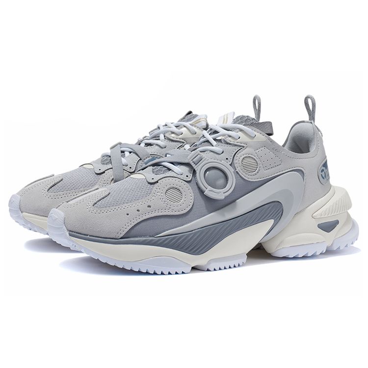 Li Ning Star Cloud M1 Shock Absorbing Non-Slip Wear-Resistant Lightweight Low-Top Sports Casual Shoes Men Sneakers Gray AGCR225-1