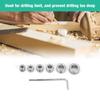 6pcs 310mm Stainless Steel Drill Depth Stop Bit Collar Set Drilling Limit Ring