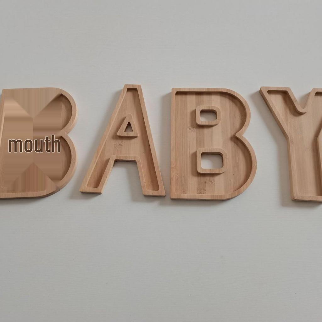 Bamboo Wood Letter Tray for Parties and Celebrations: Dessert, Deli, Fruit, or Dinner Plate