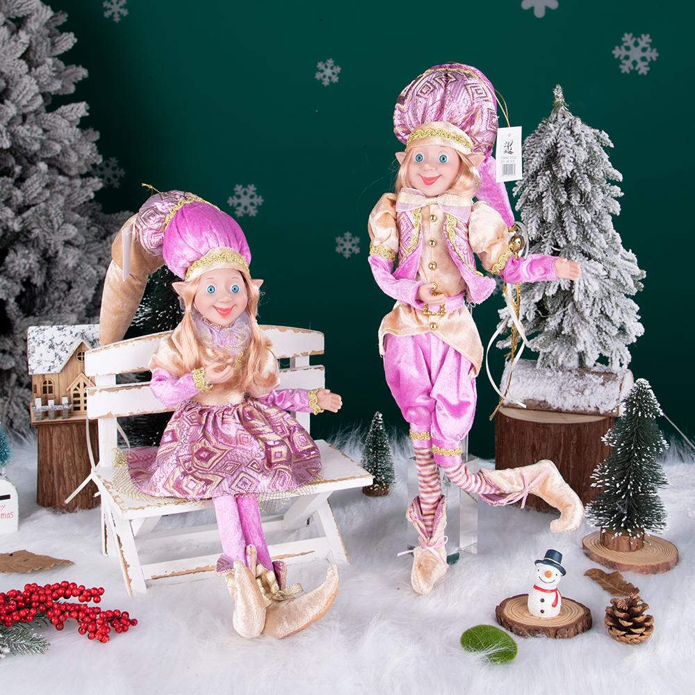 Neu Weihnachten Ornamente Plüsch Puppen Stoff Handgemachte Plüsch Elf Spielzeug Ornamente Plüsch Elf Spielzeug