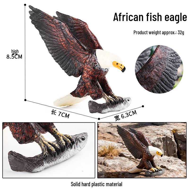 Children's Animal Simulation Toy Set: Eagle, Falcon, Secretary Bird, Owl Figurines