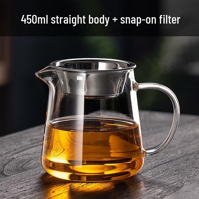 Qiwei Heat-Resistant Glass Gongdao Cup with Tea Filter