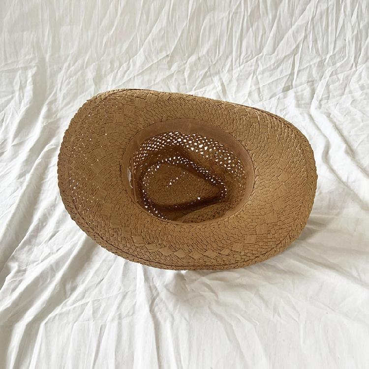 Handwoven Straw Hat Sun Protective Caps for Adult Unisex Breathable Vacation Straw Hat Photoshoots Hat for Music Festival