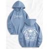 Men's Fashionable Printed Hoodie with Kangaroo Pockets and Front and Back Prints, Trendy Design, Preferred for Casual Wear
