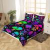 Psychedelic Mushroom Quilt Set Bedding Digital Printing Three-Piece Set For Bedroom Room Kit