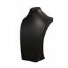 Black Leatherette Necklace Display Elegant Design Bust Pendant Holder for