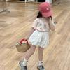 Bow Decorative Baby Girls Shorts Elastic Waist Toddler Shorts Fresh Style Girls Shorts  3-7 Years