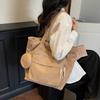 Women's Large Corduroy Tote - Summer 2026 Casual Bucket Shoulder Bag