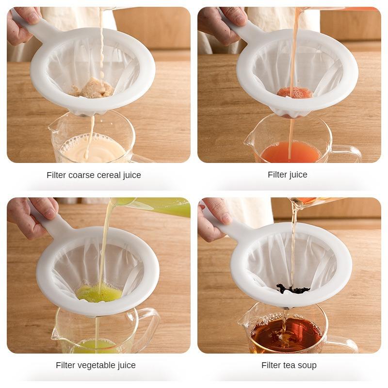 1pcs Soya Milk Filter Household Ultra-fine Juice Filter Screen Separation Filter Residue Separator Kitchen Filter Spoon